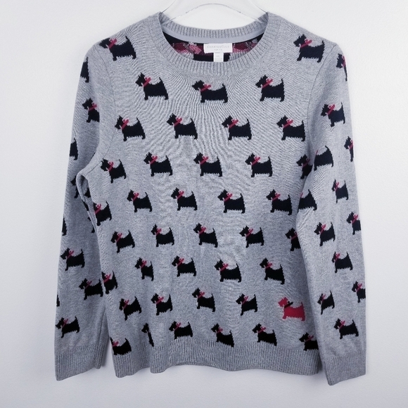 Charter Club Scottie Dog Novelty Sweater - Picture 3 of 9